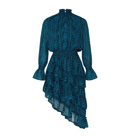 MISA Los Angeles Snake Print Savanna Dress 💚 - Picture 2 of 14